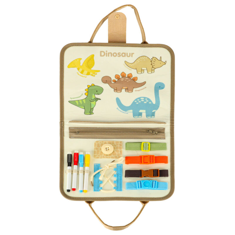 Montessori užimtumo penalas vaikams nuo 3 m. „Dinozaurai“