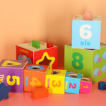 XXL mokomasis medinis bokštas - rūšiuoklė "Mokausi skaičiuoti" 71cm