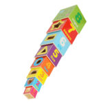 XXL mokomasis medinis bokštas - rūšiuoklė "Mokausi skaičiuoti" 71cm