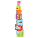 XXL mokomasis medinis bokštas - rūšiuoklė "Mokausi skaičiuoti" 71cm