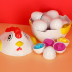 Mokomoji dėlionė - rūšiuoklė "Višta su kiaušiniais"