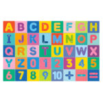Spalvotos lavinamosios kortelės vaikams "Raidės ir skaičiai" 12+ mėn.