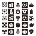 Juoda - balta kontrastinės kortelės kūdikiui 0-3 mėn.