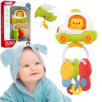 Interaktyvus žaislinis barškutis - kramtukas "Automobilio raktai"