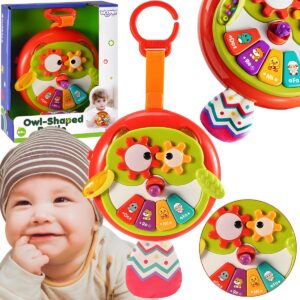 Interaktyvus muzikinis žaislas su čiažančia uodega "Pelėda"