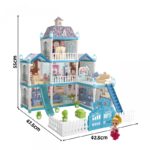 Lėlių namelis su priedais ir šviečiančia lėle "Žiemos sodas" (191 det.)