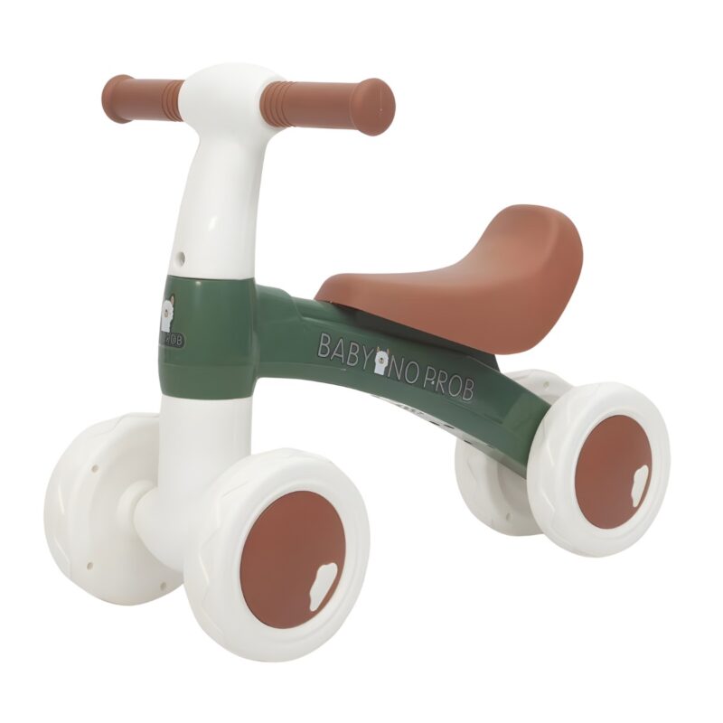 Vaikiškas balansinis keturratis, žalias