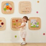 VIGA medinė sensorinė manipuliavimo lenta  vaikams