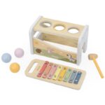 Medinis mušamasis žaislas su ksilofonu 2in1