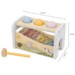 Medinis mušamasis žaislas su ksilofonu 2in1