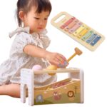 Medinis mušamasis žaislas su ksilofonu 2in1