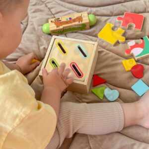 Medinis XXL Montessori edukacinis 7in1 sensorinis rinkinys