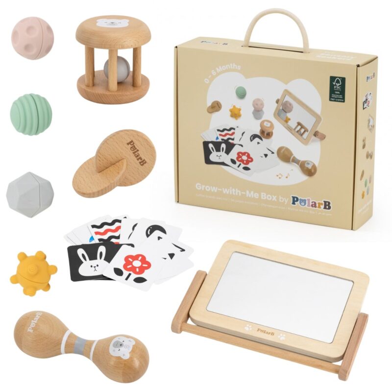 VIGA Medinė edukacinių veiklų dėžutė „Pirmieji atradimai“ 7in1