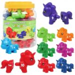 Montessori edukacinis skaičių ir spalvų rinkinys "Vienaragiai" (13 det.)