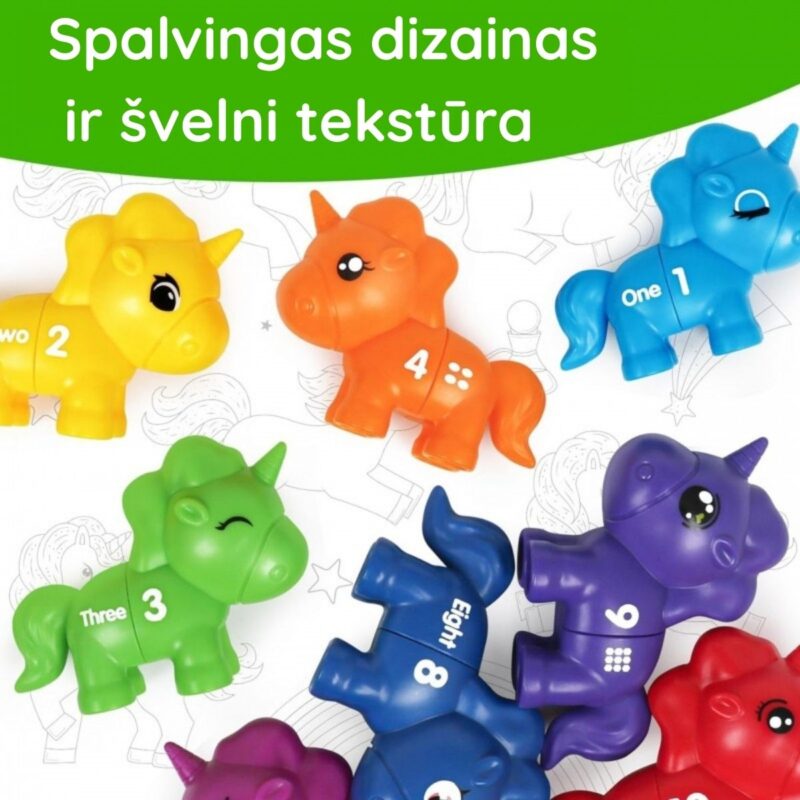 Montessori edukacinis skaičių ir spalvų rinkinys vaikams