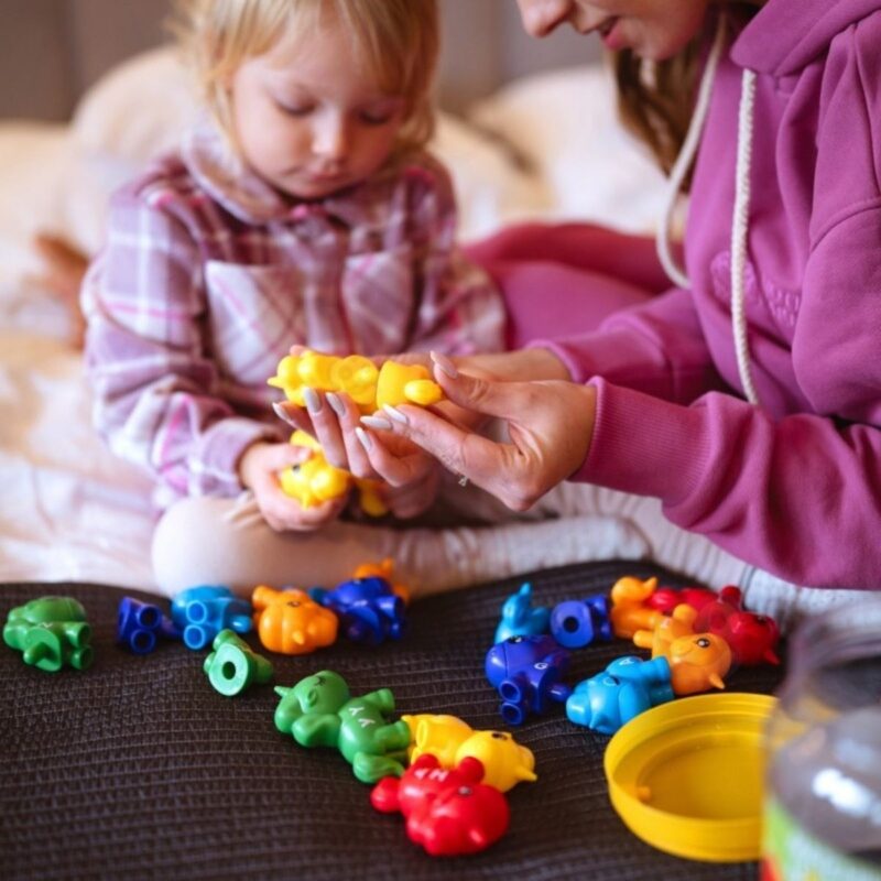Montessori edukacinis skaičių ir spalvų rinkinys vaikams