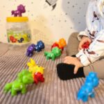 Montessori edukacinis skaičių ir spalvų rinkinys "Vienaragiai" (13 det.)