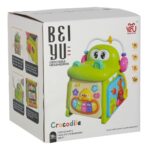 Edukacinis rūšiavimo kubas su pianinu "Krokodilas" 4in1