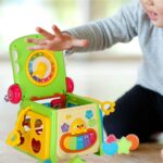 Edukacinis rūšiavimo kubas su pianinu "Krokodilas" 4in1