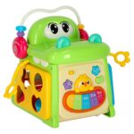 Edukacinis rūšiavimo kubas su pianinu "Krokodilas" 4in1