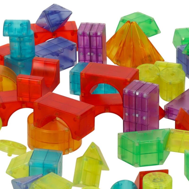 Šviečiantis 3D statybinis konstruktorius (64 det.) vaikams