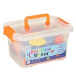 Kūrybinė ir sensorinė montessori dėlionė "Akmenukai"