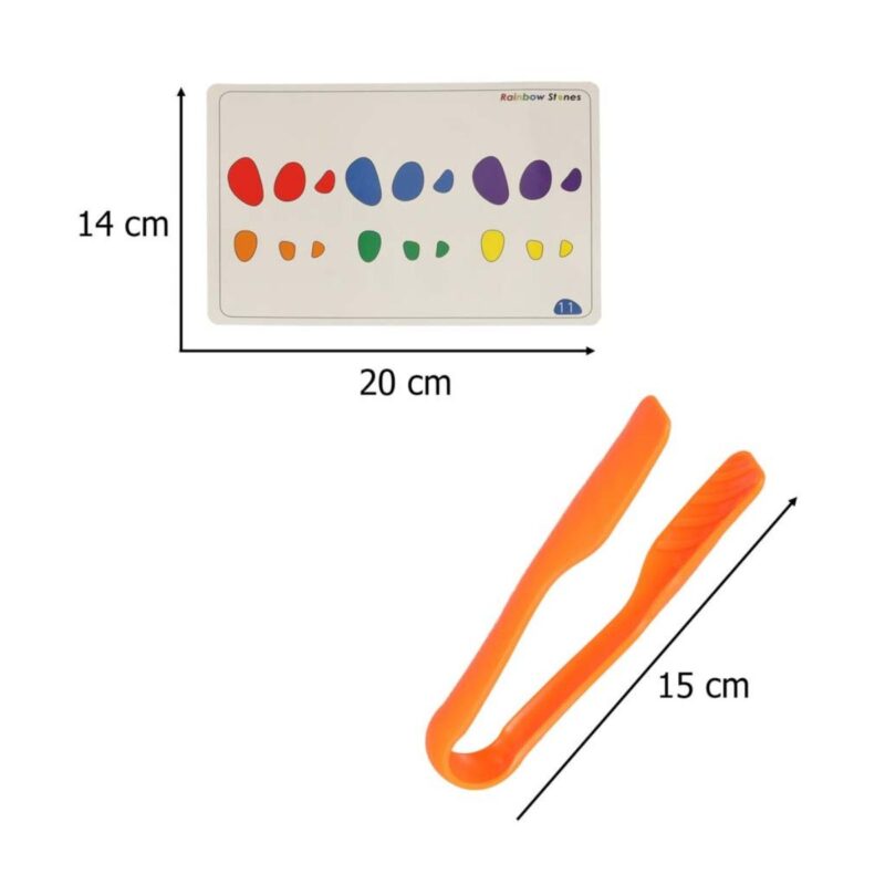 Kūrybinė ir sensorinė montessori dėlionė vaikams „Akmenukai“