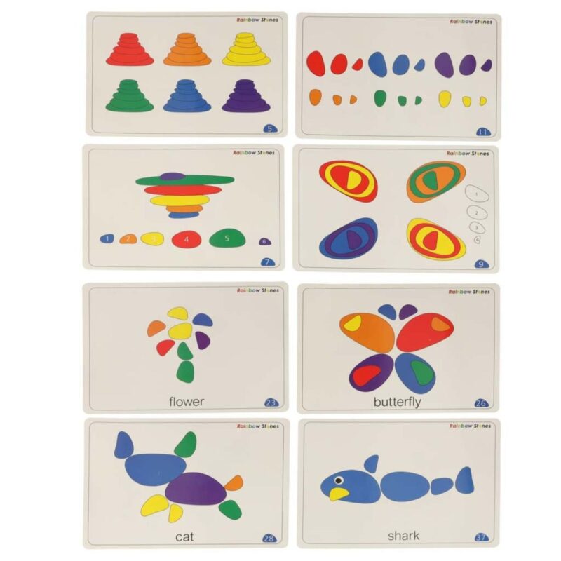Kūrybinė ir sensorinė montessori dėlionė vaikams „Akmenukai“
