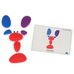 Kūrybinė ir sensorinė montessori dėlionė "Akmenukai"