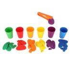 Kūrybinė ir sensorinė montessori dėlionė "Akmenukai"