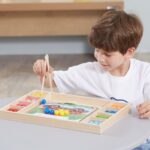 Medinė Montessori mozaikos dėlionė vaikams – Viga