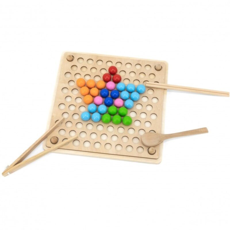 Medinė Montessori mozaikos dėlionė vaikams – Viga