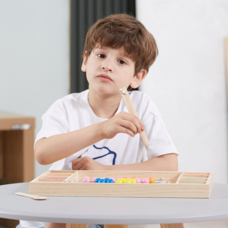 Medinė Montessori mozaikos dėlionė vaikams – Viga