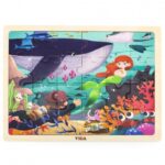 VIGA medinė dėlionė „Jūros paslaptys“ vaikams