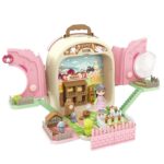 Nešiojama žaislinė kuprinė „Triušiukų ūkis“ vaikams