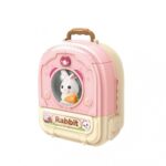 Nešiojama žaislinė kuprinė „Triušiukų ūkis“ vaikams