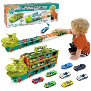 Žaislinė trasa – transporteris „Dinozaurai“ vaikams