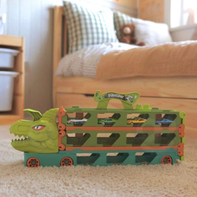 Žaislinė trasa – transporteris „Dinozaurai“ vaikams