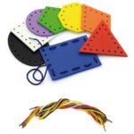 Medinės Montessori vėrimo formos vaikams