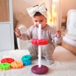 Sukamasis vaivorykštės bokštas WOOPIE BABY vaikams