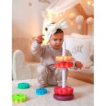 Sukamasis vaivorykštės bokštas WOOPIE BABY vaikams