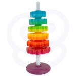 Sukamasis vaivorykštės bokštas WOOPIE BABY vaikams