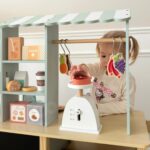 Medinė žaislinė parduotuvė  5in1 vaikams – Woopie Green