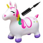 Guminis šokliukas "Baltas vienaragis" vaikams