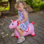 Guminis šokliukas "Rožinis vienaragis" vaikams