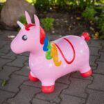 Guminis šokliukas "Rožinis vienaragis" vaikams