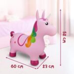 Guminis šokliukas "Rožinis vienaragis" vaikams