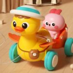 Muzikinis traukiamas žaislas „Ančiukas ir triušiukas“ vaikams