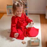 Medinis edukacinis kasos aparatas su priedais vaikams