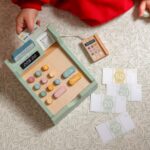 Medinis edukacinis kasos aparatas su priedais vaikams